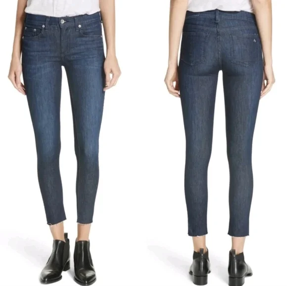 Rag & Bone Ankle Skinny Jeans In Tonal River Size 27 - Picture 2 of 15